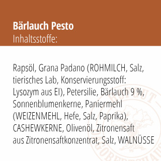 Bärlauch Pesto Inhaltsangaben